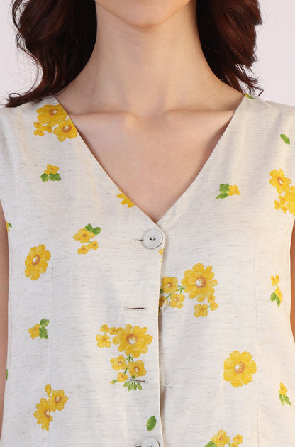 Floral Printed Rayon Top &amp; Parallel Pant Co-Ord Set - View 4