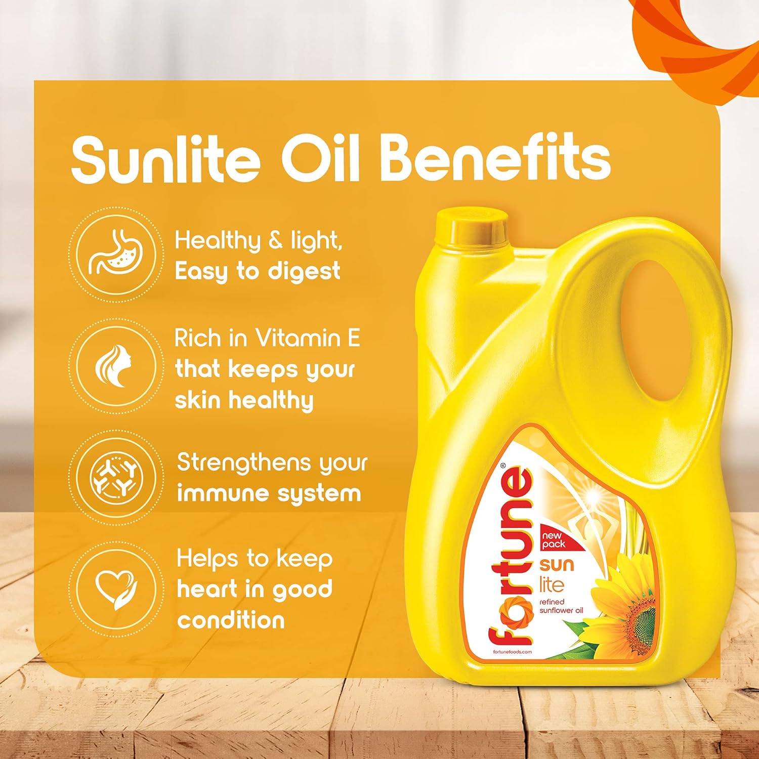 5 Kg - Fortune Sunlite Refined Sunflower Oil - View 7
